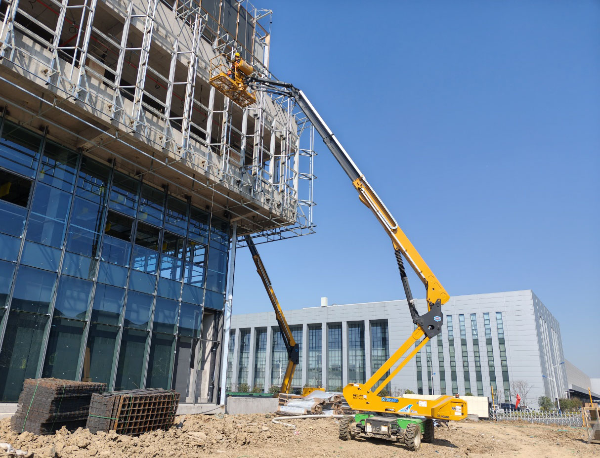 30-50米高空天團！徐工10余臺直臂神器助力合肥新能源汽車產業園加速崛起