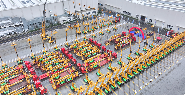 徐工億元高空作業平臺訂單批量發車
