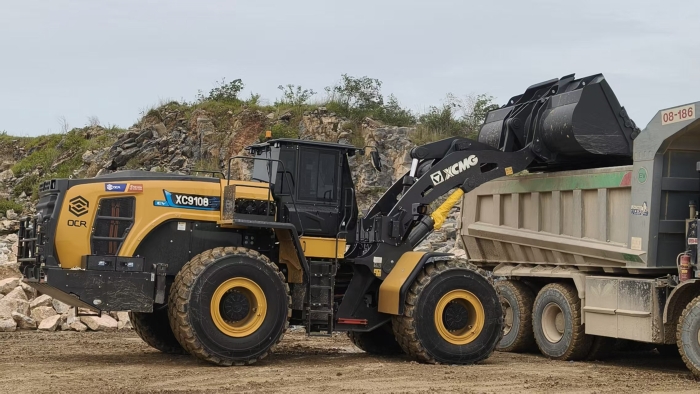 徐工XC9108-EV純電動裝載機助力海外石材礦山綠色高效運營